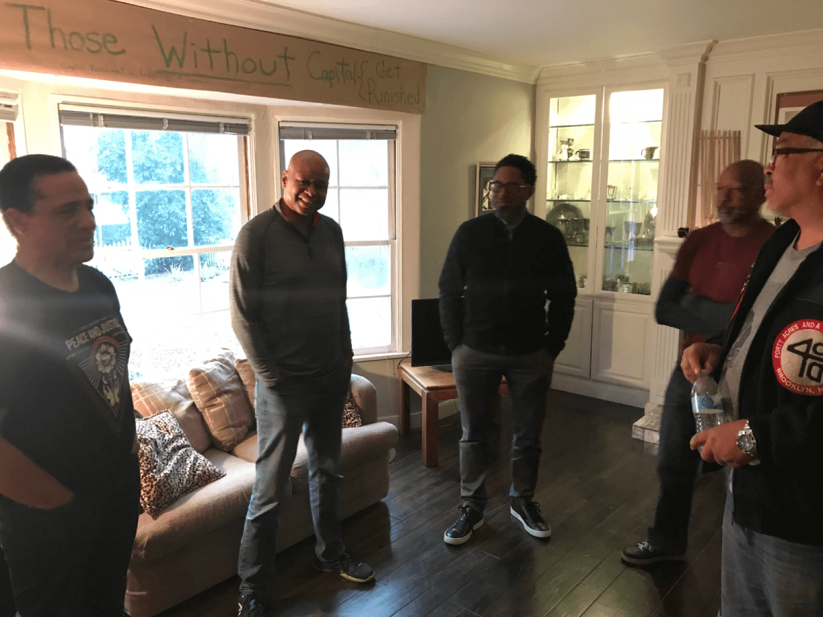 group touring the mini museum